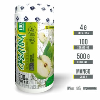 Foto 2 | Foto 2 | Creatina 500gr 43 Supplements 1200 Servicios Manzana Y Mango