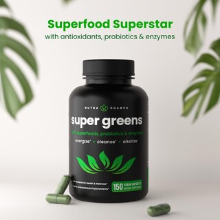 Foto 2 | Foto 2 | Suplemento Nutrachamps Organic Super Greens 150 Cápsulas - Venta Internacional