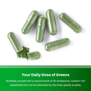 Foto 4 | Foto 4 | Suplemento Nutrachamps Organic Super Greens 150 Cápsulas - Venta Internacional