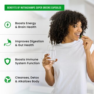 Foto 5 | Foto 5 | Suplemento Nutrachamps Organic Super Greens 150 Cápsulas - Venta Internacional