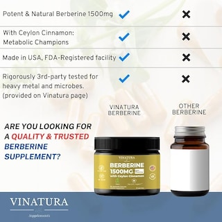Foto 5 | Foto 5 | Suplemento Vinatura Berberine 1500 Mg con Canela de Ceilán 90 Cápsulas - Venta Internacional