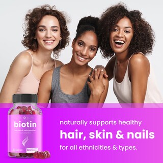 Foto 4 | Foto 4 | Gomitas de Biotina sin Azúcar NutraChamps 10 000 mcg Paquete de 2 - Venta Internacional