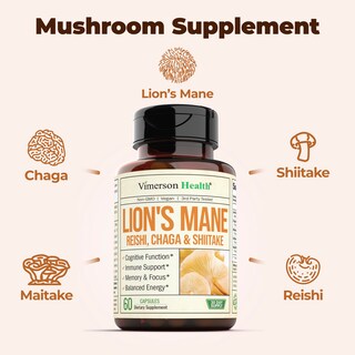 Foto 5 | Foto 5 | Suplemento Vimerson Health Lions Mane Mushroom 60 Cápsulas - Venta Internacional