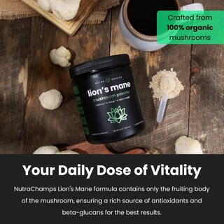 Foto 5 | Foto 5 | Suplemento Nutrachamps Organic Lions Mane Powder 60 ml 2000 mg - Venta Internacional