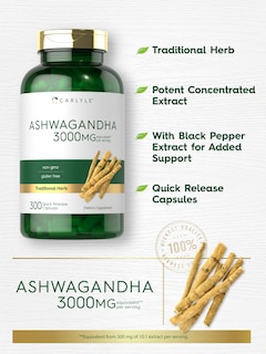 Foto 6 | Foto 6 | Suplemento Carlyle Ashwagandha 3000 mg 300 Cápsulas - Venta Internacional