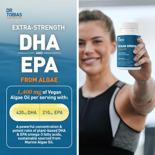 Foto 2 | Foto 2 | Suplemento de Aceite de Algas Omega 3 Vegano Dr. Tobías 60 Cápsulas - Venta Internacional