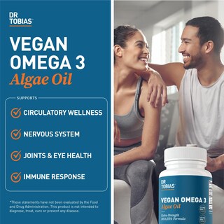 Foto 3 | Foto 3 | Suplemento de Aceite de Algas Omega 3 Vegano Dr. Tobías 60 Cápsulas - Venta Internacional