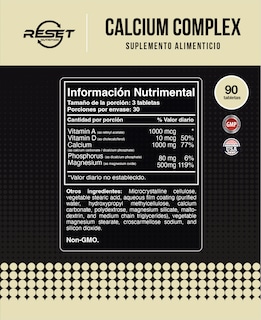 Foto 4 | Foto 4 | Reset Nutrition | Calcium Complex | Osteoporosis | Huesos Fuertes | Calcio | Hecho En Usa | 90 Tabletas