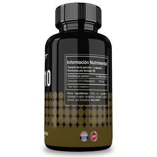 Foto 2 | Foto 2 | Reset Nutrition | Coq10 | Ubiquinona | Salud Del Corazón | Hecho En Usa | 120 Mg | 60 Cápsulas
