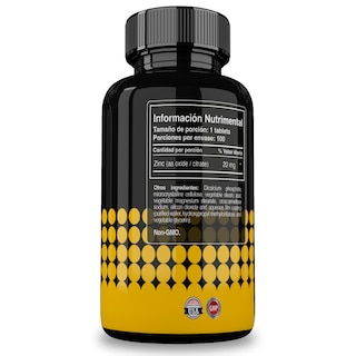 Foto 2 | Foto 2 | Reset Nutrition | Zinc 20 Mg | Presión Alta | Hipertensión | Hecho En Usa | 90 Tabletas