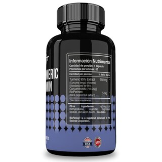 Foto 2 | Foto 2 | Reset Nutrition | Full Turmeric Curcumin 750 Mg | Cúrcuma | Antiinflamatorio | Hecho En Usa | 60 Cápsulas