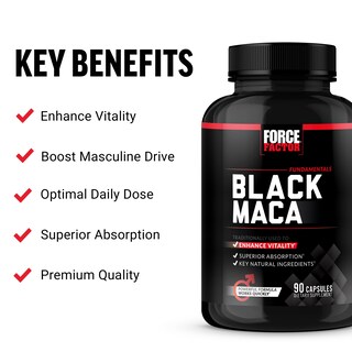 Foto 2 | Foto 2 | Suplemento de Vitalidad Force Factor de Raíz de Maca Negra 1000 mg - Venta Internacional