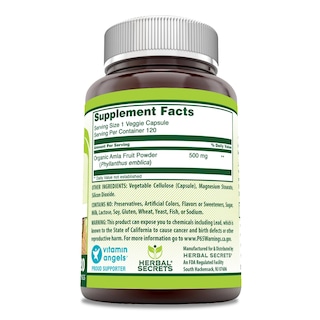 Foto 2 | Foto 2 | Suplemento Herbal Secrets Amla 500 Mg 120 Cápsulas Vegetarianas - Venta Internacional.