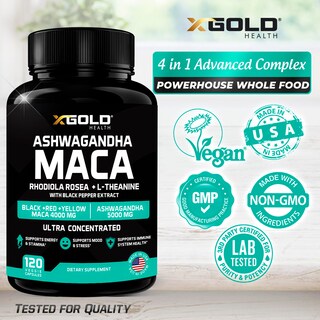 Foto 5 | Foto 5 | Suplemento X Gold Health Ashwagandha De 5000 Mg + Raíz De Maca - Venta Internacional.