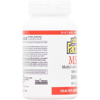 Foto 7 | Foto 7 | El Suplemento Natural Factors Msm Apoya La Salud De Las Articulaciones 90 Cápsulas - Venta Internacional.