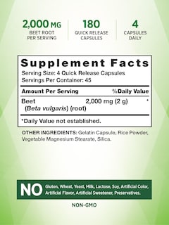 Foto 2 | Foto 2 | Suplemento Nature's Truth, Cápsulas De Raíz De Remolacha, 2000 Mg, 180 Unidades - Venta Internacional.