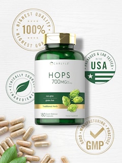 Foto 5 | Foto 5 | Suplemento De Lúpulo Carlyle, 700 Mg, 180 Cápsulas, Sin Ogm, Sin Gluten - Venta Internacional.