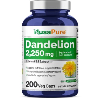 Foto 1 | Foto 1 | Suplemento De Extracto De Raíz De Diente De León Nusapure, 2.250 Mg, 200 Cápsulas - Venta Internacional.