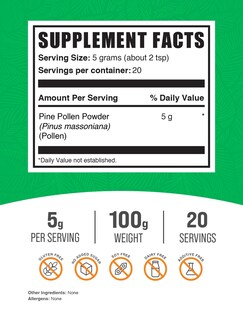 Foto 2 | Foto 2 | Supplement Bulksupplements.com Polen De Pino En Polvo 100 G - Venta Internacional.