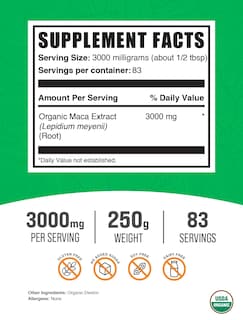 Foto 2 | Foto 2 | Suplemento Bulksupplements.com Extracto De Raíz De Maca Orgánica 3000 Mg - Venta Internacional.