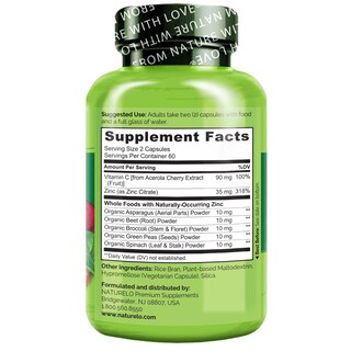 Foto 3 | Foto 3 | Suplemento Naturelo, Complejo Alimenticio Integral De Zinc Vegano, 120 Cápsulas - Venta Internacional.