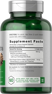Foto 2 | Foto 2 | Suplemento Horbäach Ashwagandha Max Strength 120 Cápsulas - Venta Internacional.