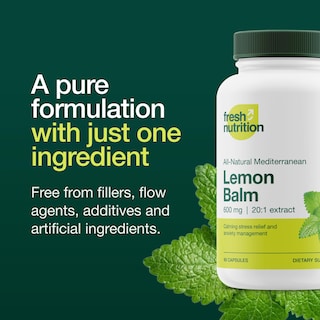 Foto 3 | Foto 3 | Extracto De Bálsamo De Limón Supplement Fresh Nutrition 600 Mg 90 Cápsulas - Venta Internacional.