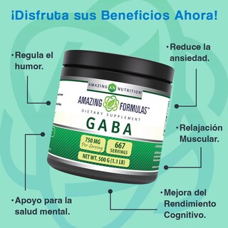 Foto 2 | Foto 2 | Amazing Formulas Gaba Powder Reducción Estrés Ansiedad 500 G