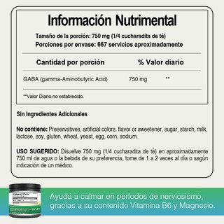 Foto 4 | Foto 4 | Amazing Formulas Gaba Powder Reducción Estrés Ansiedad 500 G