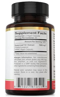 Foto 3 | Foto 3 | Suplemento De Extracto De Hoja De Guayaba De Florida Herbal Pharmacy 120 Cápsulas - Venta Internacional.