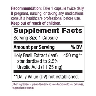 Foto 2 | Foto 2 | Suplemento De Extracto Premium De Albahaca Sagrada De Nature's Way, 450 Mg - Venta Internacional.