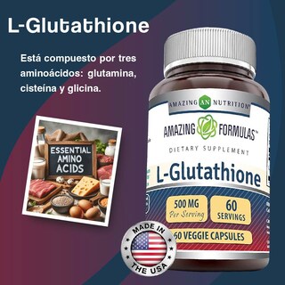 Foto 3 | Foto 3 | Amazing Formulas Glutatión 500mg Antioxidante Potente 60 Capsulas