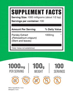 Foto 2 | Foto 2 | Suplemento Bulksupplements.com Extracto De Perejil En Polvo 100 G - Venta Internacional.