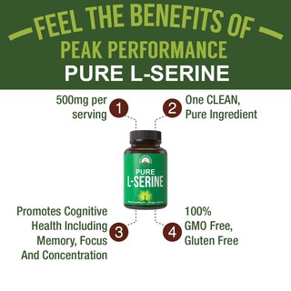 Foto 2 | Foto 2 | Suplemento Peak Performance, Cápsulas De L-serina, 500 Mg (60 Porciones) - Venta Internacional.