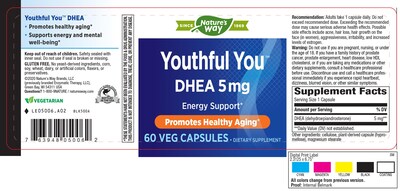 Foto 3 | Foto 3 | Suplemento Nature's Way Youthful You Dhea 5 Mg 60 Cápsulas - Venta Internacional.