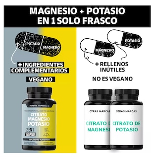 Foto 3 | Foto 3 | Citrato de Magnesio + Potasio 1500 mg Beyond Vitamins con Plátano en Polvo 180 Cápsulas
