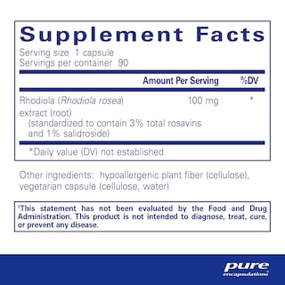 Foto 2 | Foto 2 | Suplemento Pure Encapsulations Rhodiola Rosea 90 Cápsulas - Venta Internacional.