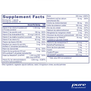 Foto 2 | Foto 2 | Suplemento Multivitamínico Puregenomics De Pure Encapsulations, 30 Cápsulas - Venta Internacional.