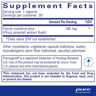 Foto 2 | Foto 2 | Suplemento Pure Encapsulations Pycnogenol 100 Mg 30 Cápsulas - Venta Internacional.