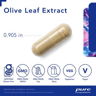 Foto 3 | Foto 3 | Suplemento De Extracto De Hoja De Olivo De Pure Encapsulations 60 Cápsulas - Venta Internacional.