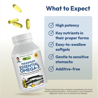 Foto 4 | Foto 4 | Suplemento Andrew Lessman Maximum Essential Omega-3 180 Soft - Venta Internacional.