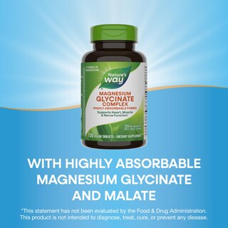 Foto 3 | Foto 3 | Suplemento De Glicinato De Magnesio Nature's Way 220 Mg 120 Tabletas - Venta Internacional.