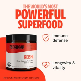 Foto 2 | Foto 2 | Suplemento De Hongos Reishi En Polvo Freshcap, 60 Porciones - Venta Internacional.
