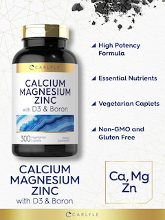 Foto 4 | Foto 4 | Suplemento Carlyle Calcium Magnesio Zinc Con Vitamina D3 300 Comprimidos - Venta Internacional