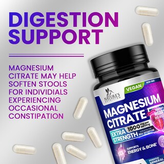 Foto 5 | Foto 5 | Suplemento de Magnesio Nature's Nutrition 1000 Mg 180 Cápsulas - Venta Internacional