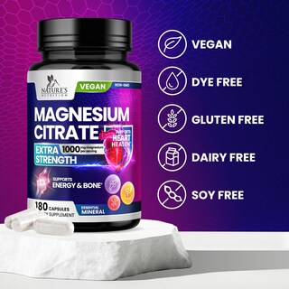 Foto 6 | Foto 6 | Suplemento de Magnesio Nature's Nutrition 1000 Mg 180 Cápsulas - Venta Internacional