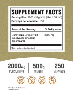 Foto 2 | Foto 2 | Suplemento Bulksupplements Extracto de Hongo 500 g-Venta Internacional