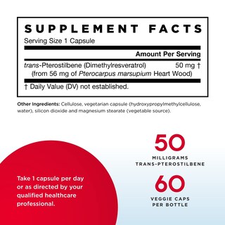 Foto 2 | Foto 2 | Suplemento Transpterostilbeno de Jarrow Formulas 50 Mg 60 Cápsulas - Venta Internacional