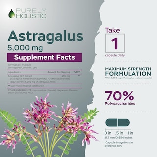 Foto 3 | Foto 3 | Suplemento De Astrágalo Purely Holistic 5000 Mg 250 Cápsulas - Venta Internacional.