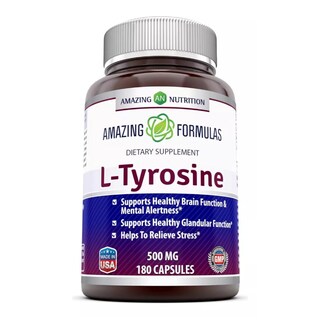 Foto 1 | Foto 1 | Amazing Formulas L-tyrosine 500 Mg Estrés Estrés Y Mejora Del Estado De Ánimo 180 Cápsulas